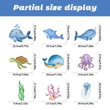 1 Set Of 9 Pcs Summer Beach Style Window Stickers, Includes Dwarf, Palm Tree, Ice Cream, Pineapple, Sailboat Patterns, Removable Static Cling Glass Decals, Suitable For Bedroom, Living Room, Balcony And Display Window Decoration - 20*30*9 Sheets - View 9