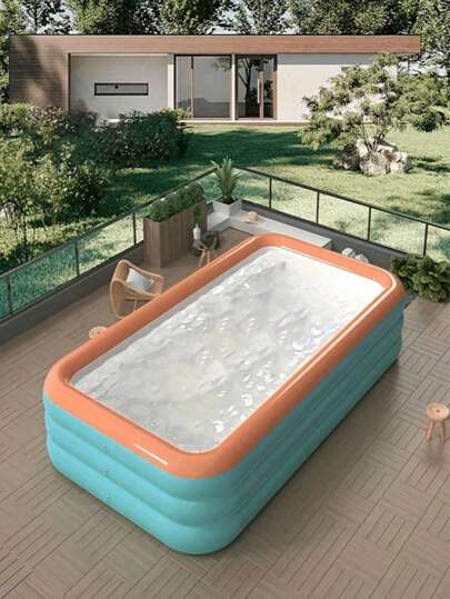حوض سباحة قابل للنفخ كبير - نادي مائي عائلي، مناسب للاستخدام الداخلي/الخارجي والحديقة، رائع لتجمعات العائلة وحفلات المسبح الصيفية، ترفيه مائي خارجي