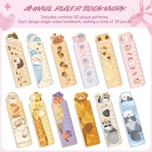 30pcs INS Style Caetoon Animal Ruler Series Bookmarks, Minimalist Literary Creative Reading Paper Bookmarks For DIY Journaling, Reading, Measuring - Multicolor - View 9