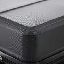 YONSLY Hard Shell Suitcase 16/20/24/28 Inches With 4 Wheels 360° Combination Lock Soft Rubber Handle Mesh Pocket Lightweight Suitcase For School - 黑色 - 查看 7