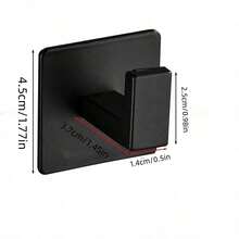 1个/2个浴室粘性毛巾挂钩，壁挂式浴袍挂架，无需钻孔，粘贴式挂钩，创意衣柜悬挂收纳架 - 查看 5