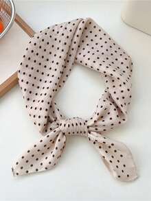 1条70厘米方巾，时尚休闲波点印花领巾头巾 - 彩色 - 查看 6