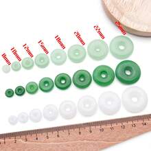 20个圆形玻璃和平扣吊坠，祝福扣挂件，适用于DIY项链、手链、耳环等首饰制作工艺品，尺寸：8/10/12/15/18/20/22/25毫米 - 彩色 - 查看 6