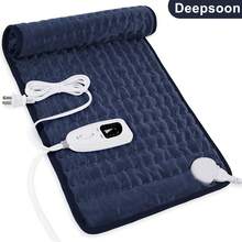 Deepsoon XXXL Heating Pad - Available In Three Sizes: 40 Inches X 20 Inches, 33 Inches X 17 Inches, And 24 Inches X 12 Inches; Featuring 6 Temperature Settings And 4 Timer Settings; Built In Portable Massage Function; Specially Designed To Provide Soothing Thermal Therapy For The Back, Neck, Shoulders, And Legs; Machine Washable, Easy To Clean; The Ideal Gift For Father's Day Or Birthday. Newly Upgraded Version! - 美規A型插(110-127V) - 查看 20