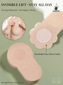 20/10PCS Invisible Breast Lift Tape & Nipple Covers – Disposable Push-Up Non-Woven Lifting Pads For Large Busts, Strapless Backless Dress Bra Alternative, - Multicolor - View 2