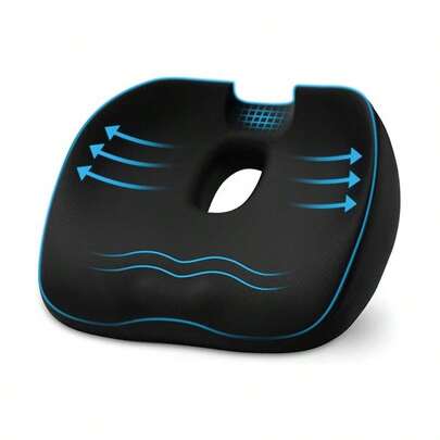 Đệm ngồi trị trĩ hình bánh donut cải tiến, với lỗ trung tâm được thiết kế khoa học và đường cắt hình chữ U, đệm giảm đau chỉnh hình, phù hợp cho xương cụt, xương đuôi, phụ nữ sau sinh và sau phẫu thuật.