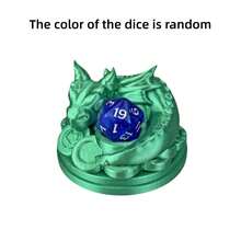 D&D Dragon Dice Holder - Resin Dragon Statue With 1 Random Color Dice Included - Tabletop RPG Dice Storage Display Stand For D&D, Pathfinder And  - Great For Dice Display, Game Table Decor And Fantasy Collectibles - Perfect Gift For D&D Players And Dragon Collectors - Multicolor - View 15