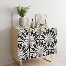 Geometric Feathers Pattern Wallpaper Home Decor Peel And Stick Wallpaper Colorful Background Wallpaper Removable Wallpaper Living Room Bedroom Wall Furniture Renovation Decorative Stickers 1 Roll 17.7" X 118.1" - RW653 - 查看 9