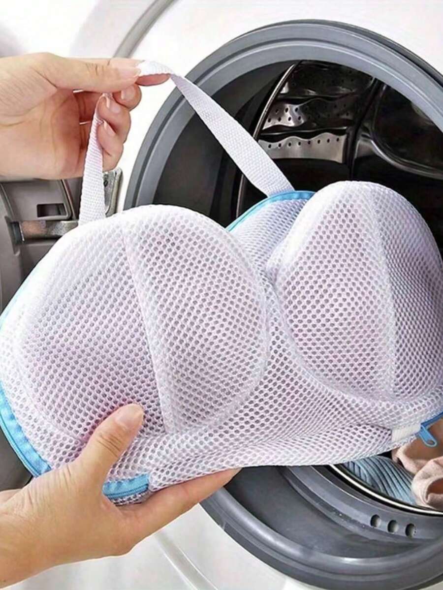 1/2pcs Bra Washing Bag, Large Bra Laundry Bag Suitable For Washing Machine, Fits All Cup Sizes, Anti-Deformation Bra Washing Bag, Lingerie Wash Bag (Grey, Blue), Mother's Day Gift - View 1