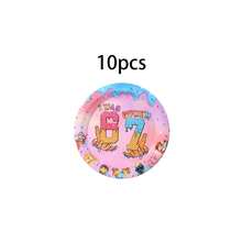 10/20/50pcs,I Was 6 Now I'm 7 Donut Ice Cream Disposable 7inch & 9inch Paper Plates, Pink Gradient Sprinkle Drip Number 6 7 Print Round Plates,Sweet Treat 6th To 7th Birthday Dinner Plates For Sweet 7th Birthday Party Supplies - View 12