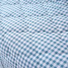 1 pieza Manta acolchada ligera con estampado a cuadros, minimalista moderna, suave y cómoda, adecuada para cama individual o doble, para uso en todas las estaciones, manta de sofá de unicolor para el hogar, dormitorio, sala de estar, oficina - Azul menta - Ver 5
