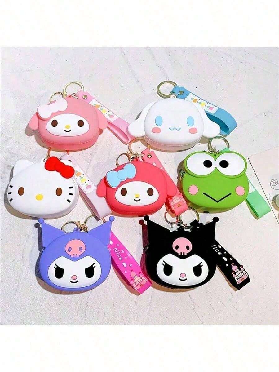 Ví đựng tiền xu bằng silicon hình Hello Kitty dễ thương của Sanrio Kuromi, có móc khóa và thiết kế hoạt hình ngộ nghĩnh. Chiếc ví chống nước này rất phù hợp cho những người yêu thích anime và là một món quà sáng tạo. 1 chiếc. - Nhiều màu - Xem 1
