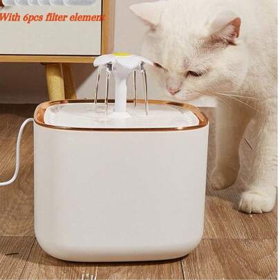 3L/101.5 Oz/0.8 Gallon Pet Water Fountain Cat Dog Auto Water Dispenser,USB Power Cord No Adapter,Water Pump And Filter Element