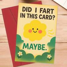 1/3 Sets Humorous Greeting Card Featuring A Funny Fart Joke, Ideal For Friends And Family. Great For Birthdays, Anniversaries, Or Simply To Bring A Smile. A Perfect Gift Idea For Any Event, Complete With An Envelope - A - View 8