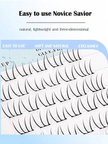 120pcs/90pcs Self-Adhesive False Eyelashes, Press-On Eyelash Clusters, Natural Effect, Long-Lasting Without Sticky Residue, Pre-Glued Eyelashes, Natural Soft Pre-Adhesive Eyelashes, Suitable For Beginners - View 2