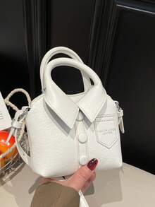 Bolso de hombro personalizado de diseño elegante y creativo, bolso de mano y bandolera para mujer - Blanco - Ver 9