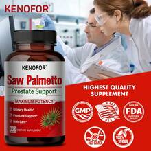 Saw Palmetto Supplement, With Ashwagandha, Quercetin & Black Pepper - Prostate And  Radiance Of Hair Growth Support - 120 Capsules - 1瓶 - 查看 1