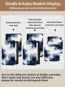 Kingsung 蓝色花纹平板电脑保护套。饰有蝴蝶结和花朵图案，兼容 iPad 9.7/10.2/10.5/10.9/12.9/Pro 11（第十代）、Air 8 (M4) 2026（11 英寸）、Air 6 (M4) 2036（13 英寸），兼容三星 Galaxy Tab S6 Lite 10.4 英寸，兼容 Kindle Paperwhite 第十二代 2024、Kindle 第十一代 2022，柔软防摔，智能支架/自动唤醒/睡眠功能。 - 彩色 - 查看 11