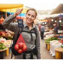 Portable Electronic Scale, Precise Measurement, Multifunctional Design, Ideal For Outdoor Activities, Travelers, And Shoppers - Black - View 2