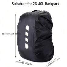 1/2 buah Pelindung Hujan Ransel 30-40L, Pelindung Ransel Tahan Air dan Debu Reflektif, Pelindung Hujan Luar Ruangan Anti-Pencurian, Cocok untuk Bersepeda, Mendaki, Berkemah, Bepergian, Elastis dan Dapat Diatur, Ringan dan Portabel, Perlengkapan Perjalanan Luar Ruangan Penting - Satu ukuran cocok untuk semua. - View 4
