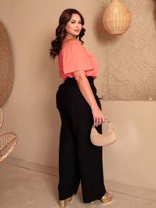 Women's Plus Size  Blouse - Rosa Coral - Ver 3