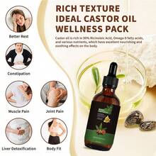 120ml Black Castor Oil Moisturize And Soften Skin Smooth Hair Base Oil Hair Care Essential Oil - Multi Scents - View 3