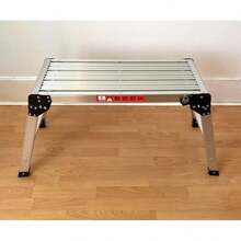 Heavy Duty Aluminium Hop Up Step Ladder 760mm Folding Stool Work Bench Platform - C - View 3