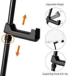 Easel Display Stand, Instant Floor Poster, Lightweight, Collapsible, Portable With Tripod Base, Black Steel (Supports 5 Pounds),  Display Solution - 1 - 查看 4