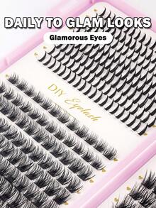 448片单根假睫毛,睫毛册,簇状假睫毛,DIY家用睫毛嫁接套装,簇状假睫毛,单根假睫毛,假睫毛,俄罗斯睫毛嫁接套装,尖头假睫毛,单根卷翘睫毛,D型卷翘睫毛簇套装,8-16毫米DIY睫毛嫁接,4种款式睫毛簇,尖头假睫毛,单根睫毛簇,多种自然效果,120D可重复使用分段式柔软假睫毛,DIY家用睫毛嫁接 - 彩色 - 查看 7