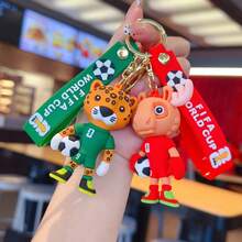 1 móc khóa hình linh vật bóng đá World Cup hoạt hình dễ thương, quà tặng nhỏ - nhiều màu - Xem 8