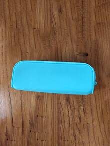 Bolsa de papelería minimalista de color macaron, organizador portátil multifuncional de oficina para almacenamiento de lápices, esencial para volver a la escuela, almacenamiento y organización de papelería, liviano y fácil de usar, almacenamiento de escritorio, contenedor de almacenamiento, bolsa de silicona de gran capacidad para bolígrafos, bolsa de papelería portátil para estudiantes, accesorio de viaje a la playa, adecuado para uso diario en la oficina y la universidad de adultos - Multicolor - Ver 7