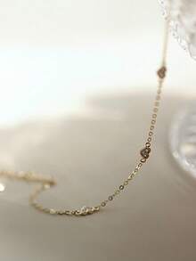 1 chiếc vòng tay bạc S925 Sterling Silver khảm hình trái tim nhỏ nhắn, tinh tế, phong cách thời trang nữ ngọt ngào dễ thương cá tính theo phong cách INS tối giản thanh lịch đa năng món quà trang sức tinh tế - Yêu - Xem 6