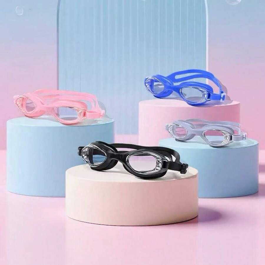 Kính bơi trẻ em chống sương mù, không rò rỉ, chống tia UV, chất liệu silicon mềm mại, dành cho bé trai và bé gái từ 3-12 tuổi. - Nhiều màu - Xem 1