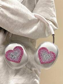 1pc Y2K Dark Style Expression Protective Case Suitable Compatible With Apple Max Wireless Bluetooth Over-Ear Headphones, Soft Full Coverage For Women - Black - View 5