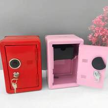 1pc All-Metal Password Piggy Bank, Built-In Coin Box + 2 Keys, Minimalist White Password & Key Dual Security Metal Money Box, Birthday Gift - White - View 7
