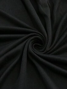 1 pieza Funda elástica para sofá con diseño de falda, hecha de tela de poliéster moderna, lavable a máquina, resistente al polvo y a las manchas, adecuada para todas las estaciones - Negro - Ver 5