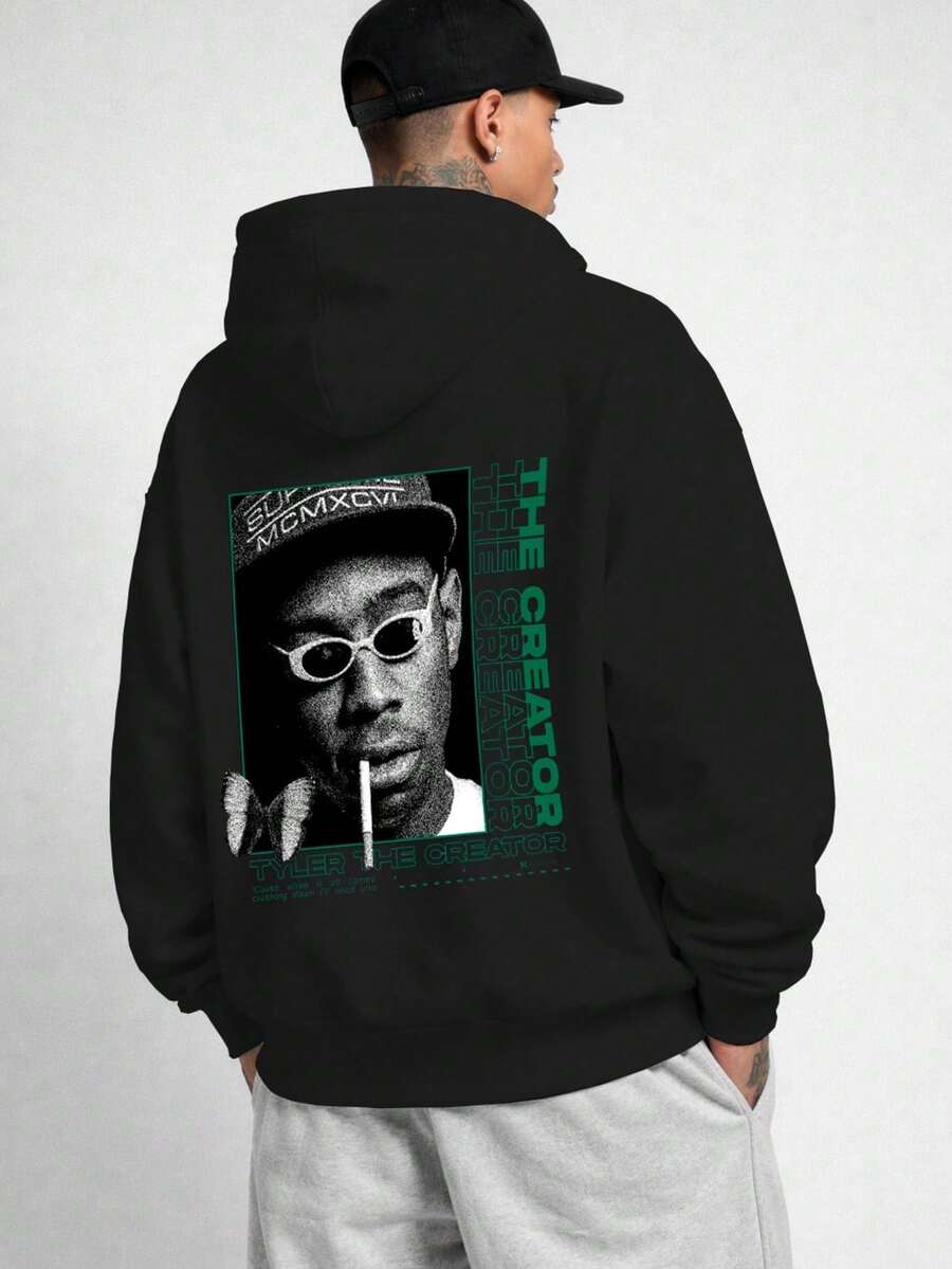 Tyler Creator Music Print Sweatshirt, Unisex, Ref4824 - 黑色 - 查看 1