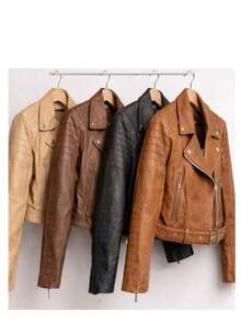 Women's Casual Jacket With Belt - Autumn/Winter Fashion - 駝色 - 查看 4