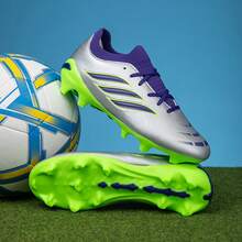 Giày bóng đá đinh dài mới dành cho nữ, giày thể thao thời trang đa năng, giày thường ngày, giày chạy bộ đế mềm, giày điền kinh. - Gai bạc - Xem 2