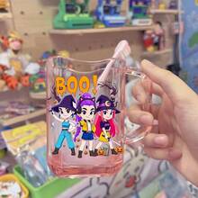 Hasbro Pamveon K-POP 女巫组合粉色塑料杯，万圣节 Boo！动漫人物印花牙刷杯带把手，粉丝专用可重复使用浴室漱口杯 - 彩色 - 查看 7