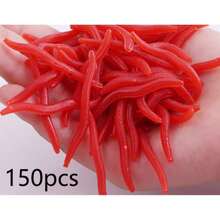 30pcs High Quality Realistic Red Earthworm Fishing Bait, Worm Soft Bait, Red Worm & Maggot Bionic Worm Design - Scented Lure Suitable For Freshwater And Saltwater Fishing, Durable Thermoplastic Rubber Material, Natural Appearance, High-Quality Bait - Multicolor - View 16
