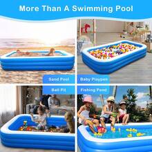 Inflatable Swimming Pool, 83''*53''*20'' Large & Thickened Swimming Pool - Default - View 7