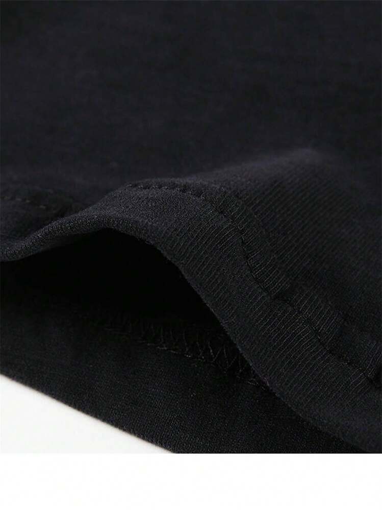 Will Byers  Cotton Graphic Tee - Four-Panel Character Collage Retro Aesthetic  Fan Merch T-Shirt - Black - View 6