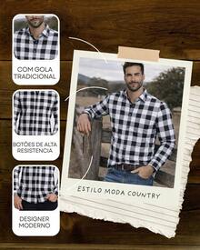 Men's Checkered Shirt, Comfortable Fashion, Long Sleeve, Country Style, June Festival, July Festival, Saint John's Day - Red - View 7