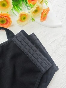 Women's Black Lace Patchwork Wide Strap Bralette Crop Top - Black - View 6