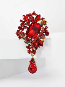 Stylish Crystal Glass Brooches For Women Unisex Elegance Rhinestone Flower Pins Banquet Jewelry Clothing Accessories/Friends Gathering Badges New Gifts - Medium-sized Glass (2485) - View 13