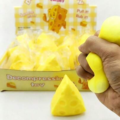 1pc Cheese Squishy Toy - Portable Palm-Sized Squeeze Toy, Soft Hand Pressure Relief Squeezing Gadget, Creamy Soft Squeezy Toy With Cream Scent, Ideal Gift For All Occasions