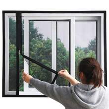 2026 Custom Size Anti-Mosquito Window Screen, Self-Adhesive Window Mosquito Net, Zipper Type Home Window Mesh Screen - Black - View 1