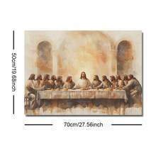 1pc Framed/Unframed The Last Supper Vintage Christian Canvas Poster Jesus And Twelve Disciples Abstract Wall Art Print Religious Retro Painting For Apartment,Living Room,Bedroom,Modern Home Decoration - Poster - View 11