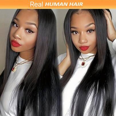 Brazilian Straight Human Hair Wigs Pre Plucked 13x4 HD Lace Frontal Wigs For Women 13x4 Bone Straight Lace Front Wigs Human Hair